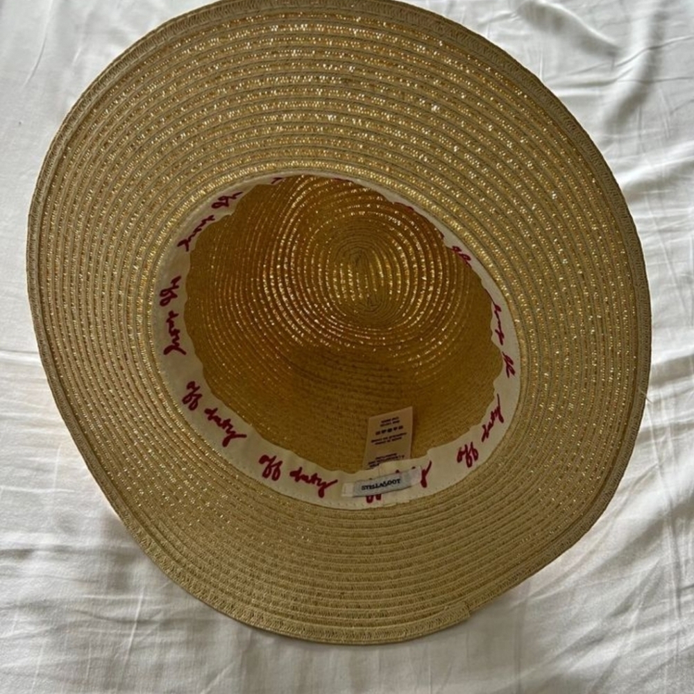 Stella&dot Women's sun hat Fedora 👒 ✨️ Panama Straw Hat - Picture 4 of 5